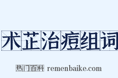 术芷治痘组词是什么意思的图片